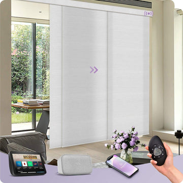 Graywind Electric Light Filtering Panel Blinds | Textured Series | Custom Width to 177"